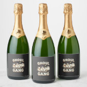 Halloween Spookbende Sparkling Wijnetiket (Flessen)