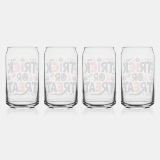 Halloween - spookfeest blikvorm glas (Achterkant)