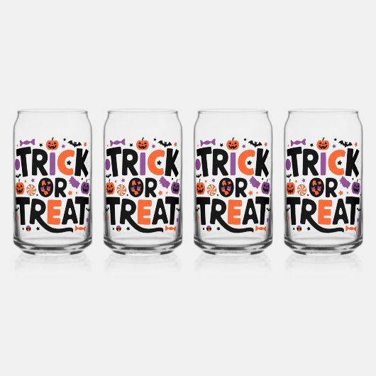 Halloween - spookfeest blikvorm glas (Voorkant)