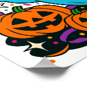 Halloween spookfeest clipart PNG, schattige grieze Poster (Hoek)