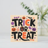 Halloween - spookfeest kaart (Staand voorkant)