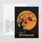 Halloween-spookfeest uitnodiging briefkaart (Voorkant / Achterkant)