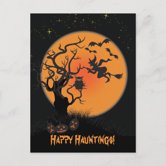 Halloween-spookfeest uitnodiging briefkaart (Voorkant)
