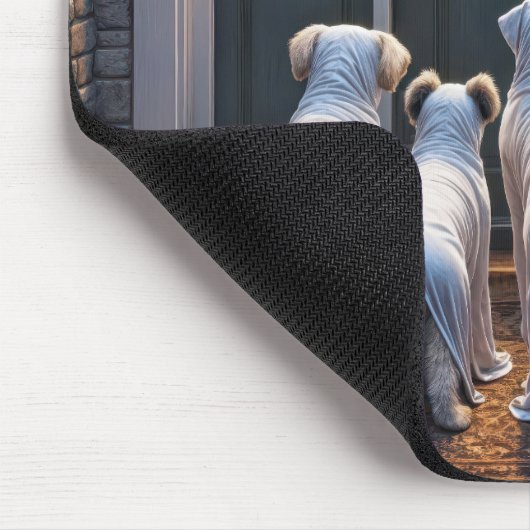 Halloween spookhonden muismat (Hoek)