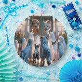 Halloween spookhonden papieren bordje (Feest)