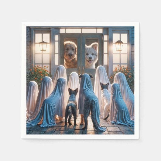 Halloween spookhonden servet (Voorkant)