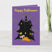 Halloween-spookhuis 5" x 7" wenskaart kaart (Voorkant)