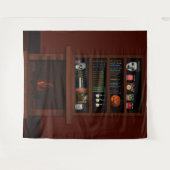 Halloween spookhuis boekenplank open haard wandkleed (Voorkant (horizontaal))