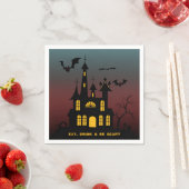 Halloween spookhuis eten Drink zijn eng papier Servet (Insitu)