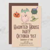  Halloween spookhuis hand Kaart (Voorkant / Achterkant)