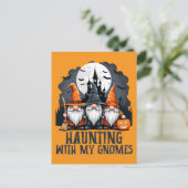  Halloween spookhuis heks gnoom Sinaasappel Briefkaart (Staand voorkant)