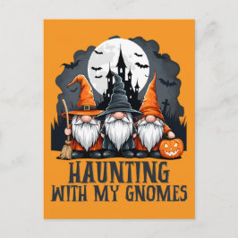  Halloween spookhuis heks gnoom Sinaasappel Briefkaart