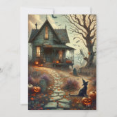  Halloween spookhuis Herfst Feestdagenkaart (Voorkant)