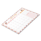 Halloween spookhuis maandelijks om lijstplanner te notitieblok (Schuin)