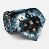 Halloween spookhuis met geesten stropdas (Opgerold)