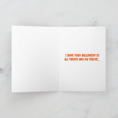 Halloween spookhuis met gevouwen pompoenen kaart (Binnen)