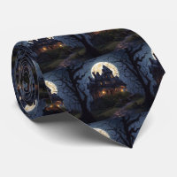 Halloween spookhuis met maan