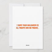 Halloween spookhuis met pompoenen feestdagenkaart (Achterkant)