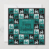 Halloween spookhuis mozaïek kaart (Voorkant)