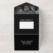 Halloween spookhuis paar bruiloft oktober all in one uitnodiging (Buitenkant)