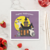 Halloween spookhuis papier servet (Insitu)