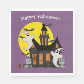 Halloween spookhuis papier servet (Voorkant)