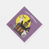 Halloween spookhuis papier servet (Hoek)