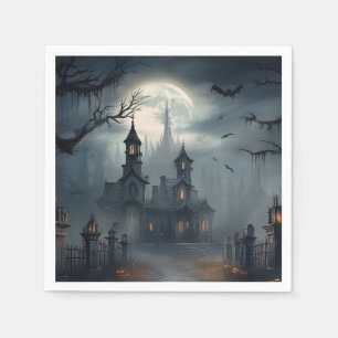 Halloween spookhuis truc voor behandelaars servet