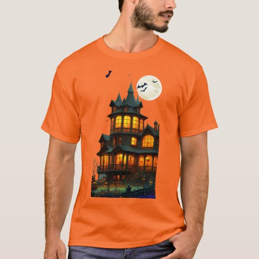 Halloween spookhuis vakantie T-shirt (Voorkant)