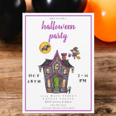 Halloween spookhuis voor kinderen kaart