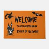 Halloween spookhuis welkom deur mat (Voorkant)