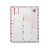 Halloween spookhuizen wekelijks om lijstplanner te notitieblok (Linkerzijde)