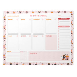 Halloween spookhuizen wekelijks om lijstplanner te notitieblok