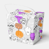 Halloween spookiness patroon 01 L Grijs BG Bedankdoosjes (Achterkant)