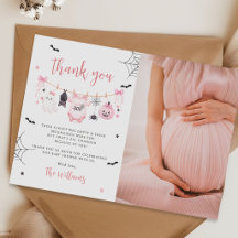 Halloween spookjurk waslijn baby shower foto