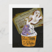 Halloween spookkaart feestdagenkaart (Voorkant / Achterkant)