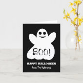 Halloween spookkaart kaart (Gele Bloem)