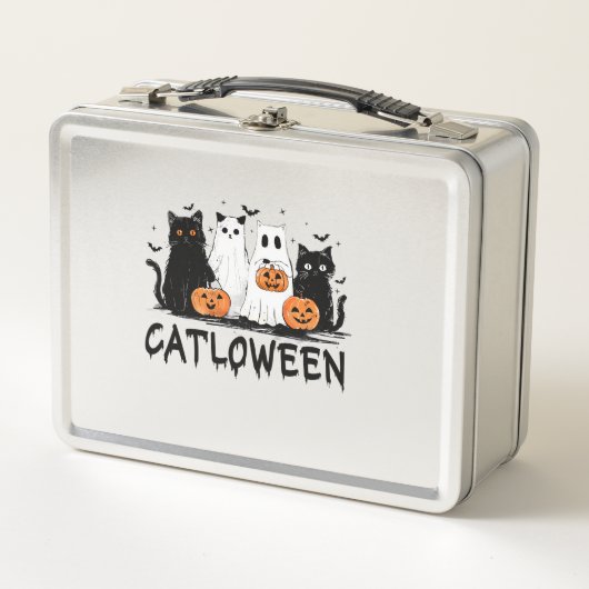 Halloween Spookkat Catloween Grappige Zwarte Kat K (Voorkant)
