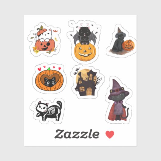 Halloween spookkat sticker (Vel)