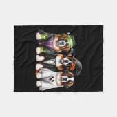 Halloween spookkostuum heksenhond Sint Bernard St Fleece Deken (Voorkant (Horizontaal))