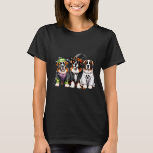 Halloween spookkostuum heksenhond Sint Bernard St T-shirt