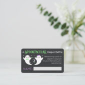 Halloween spookluier loterij informatiekaartje (Staand voorkant)