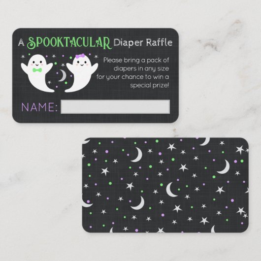 Halloween spookluier loterij informatiekaartje (Voorkant / Achterkant)