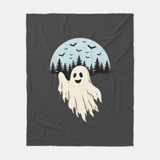 Halloween Spookmaan Bos Ontwerp_1 Fleece Deken (Voorkant)