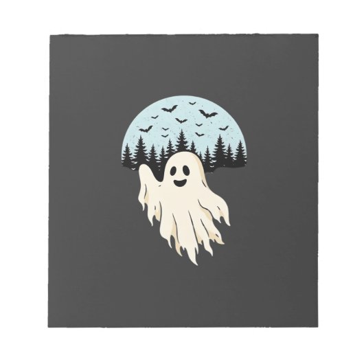 Halloween Spookmaan Bos Ontwerp_1 Notitieblok (Voorkant)