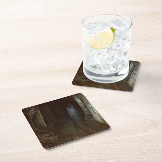 Halloween - spookmijn 1 kartonnen onderzetters (Insitu)