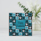 Halloween spookmozaïek kaart (Staand voorkant)