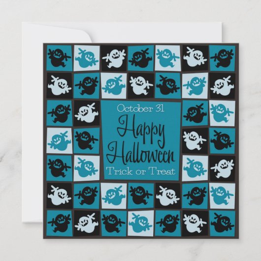 Halloween spookmozaïek kaart (Voorkant)