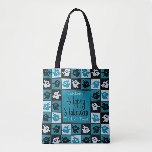 Halloween spookmozaïek tote bag (Voorkant)