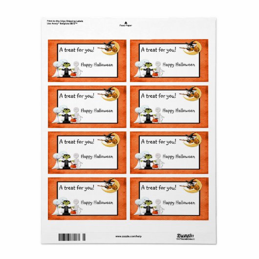 Halloween Spooks Label (Full Sheet)